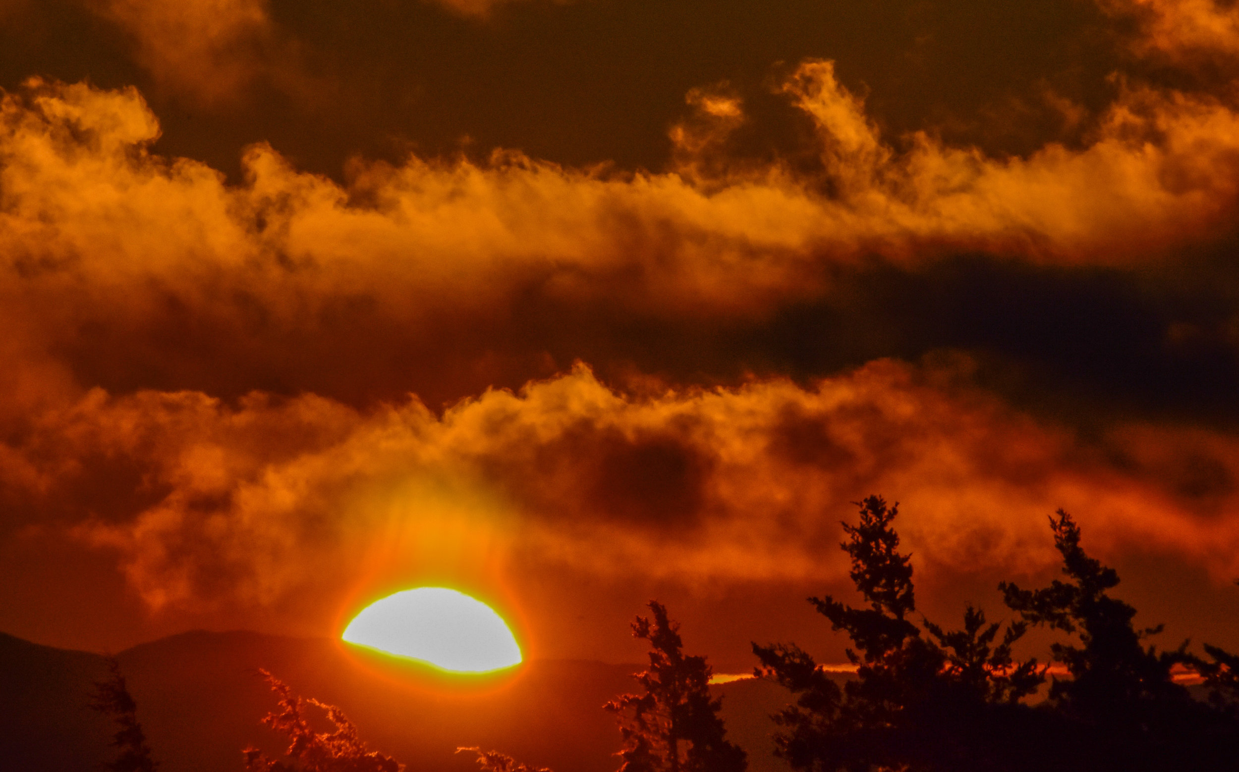 Orange Sunrise with Clouds