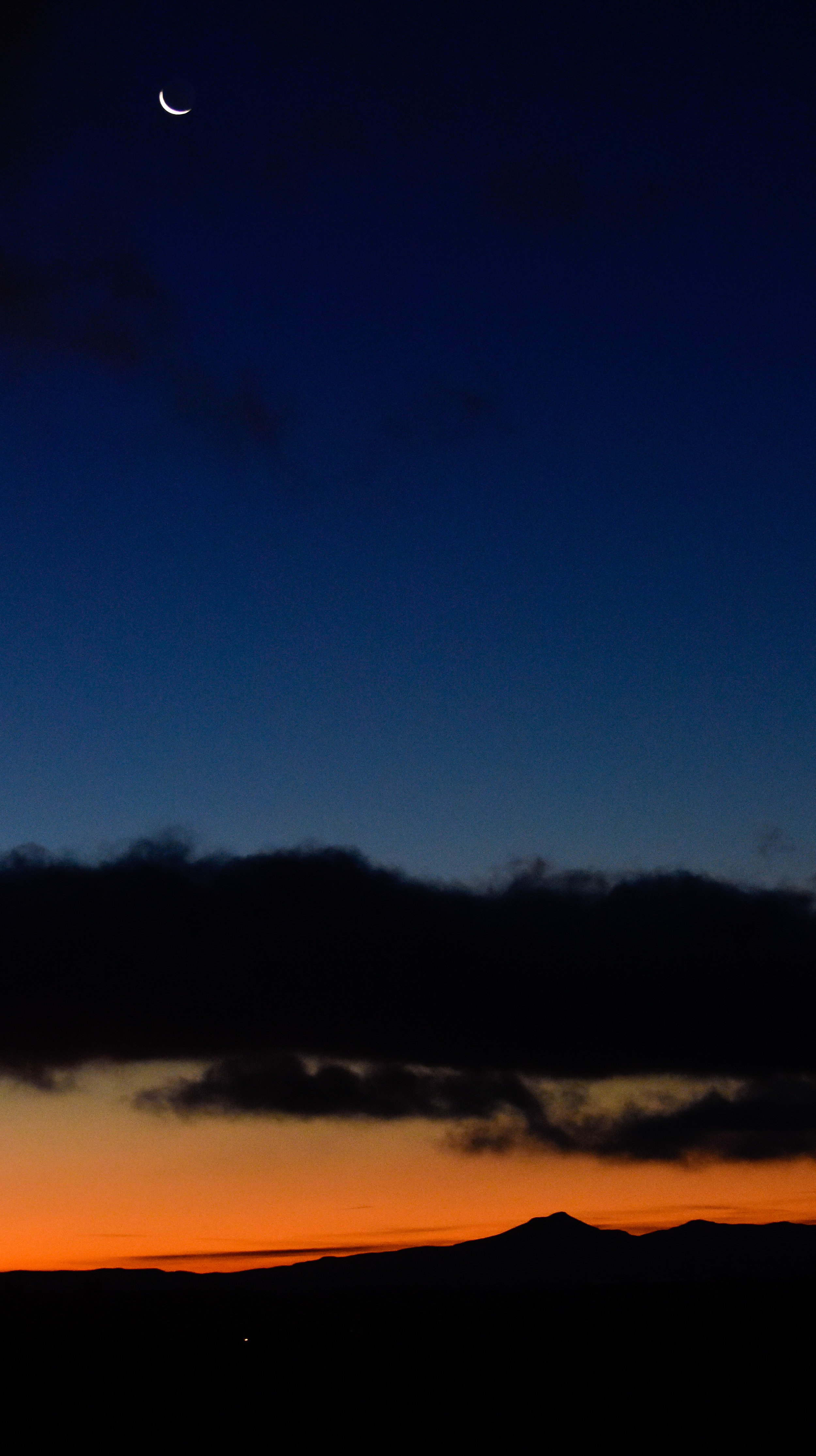 Crescent Moon over Camel's Hump