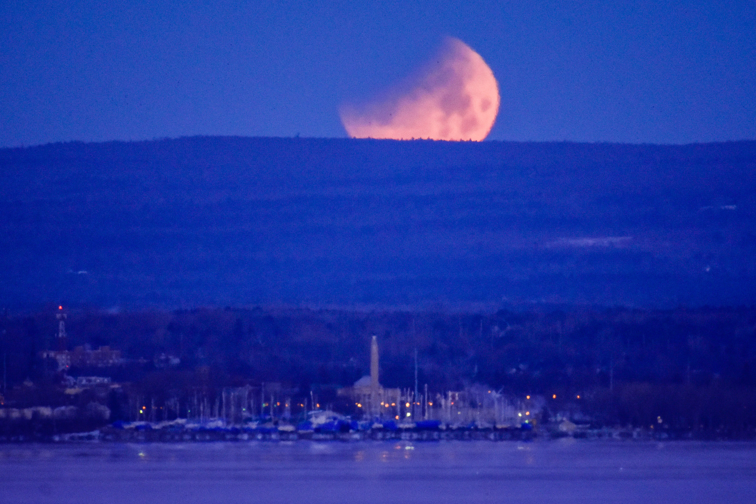 Super Blue Blood Moon over Plattsburgh, NY