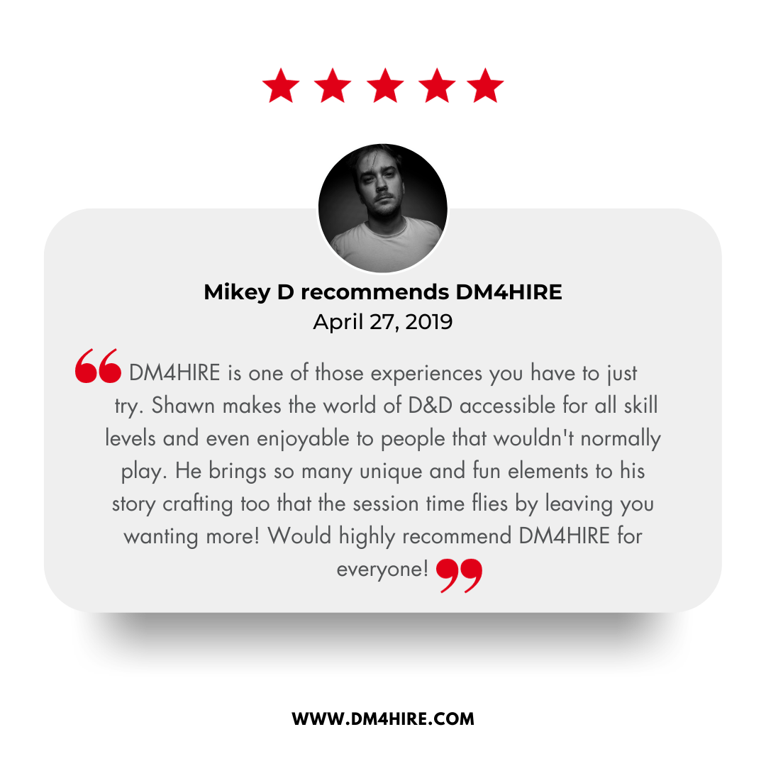 Mikey D.  recommends DM4HIRE.