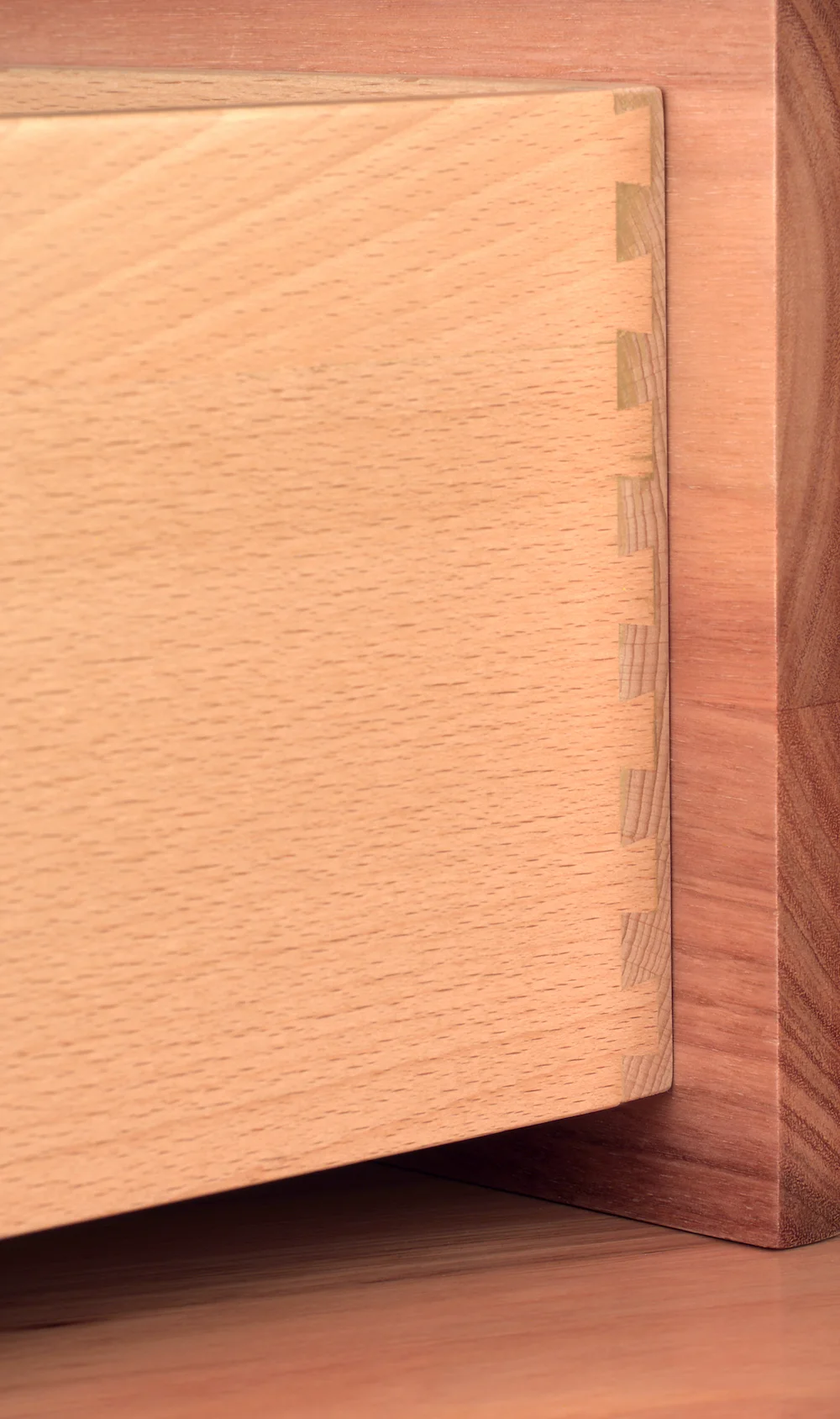Detail Image of Dovetailed Beech Drawer.