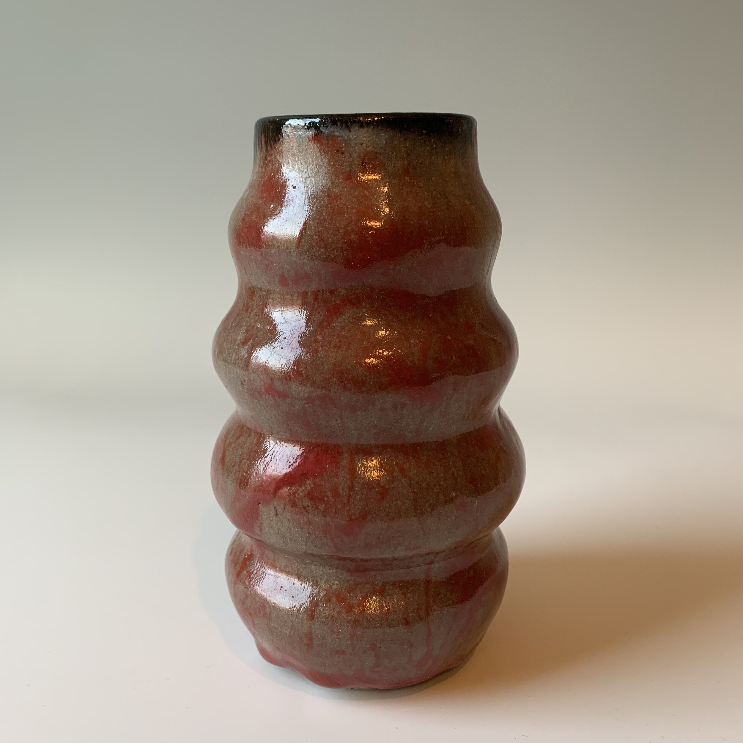 Black Red Bubble Vase