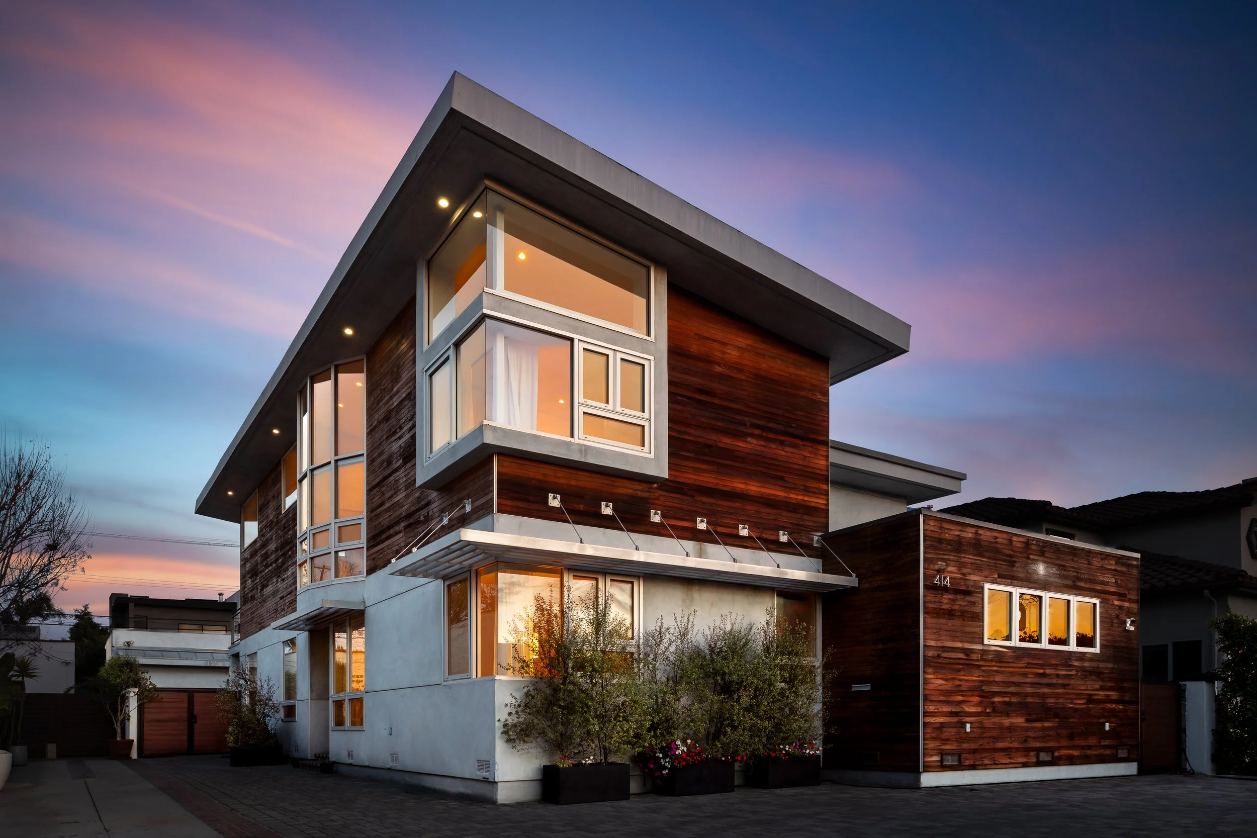 Architectural real estate photography of a modern home in West Hollywood.