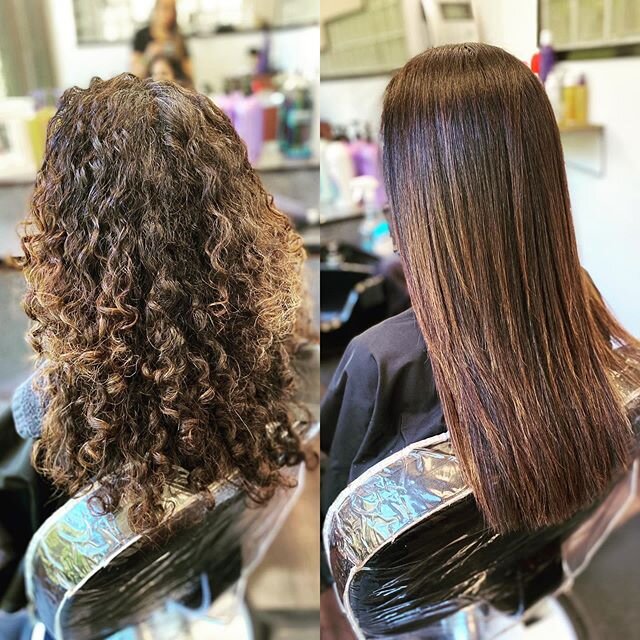 Summer ready! #keratintreatment #keratherapy #reducethefrizz #brazilianrenewal #reducethecurl #cutyourstylingtimeinhalf