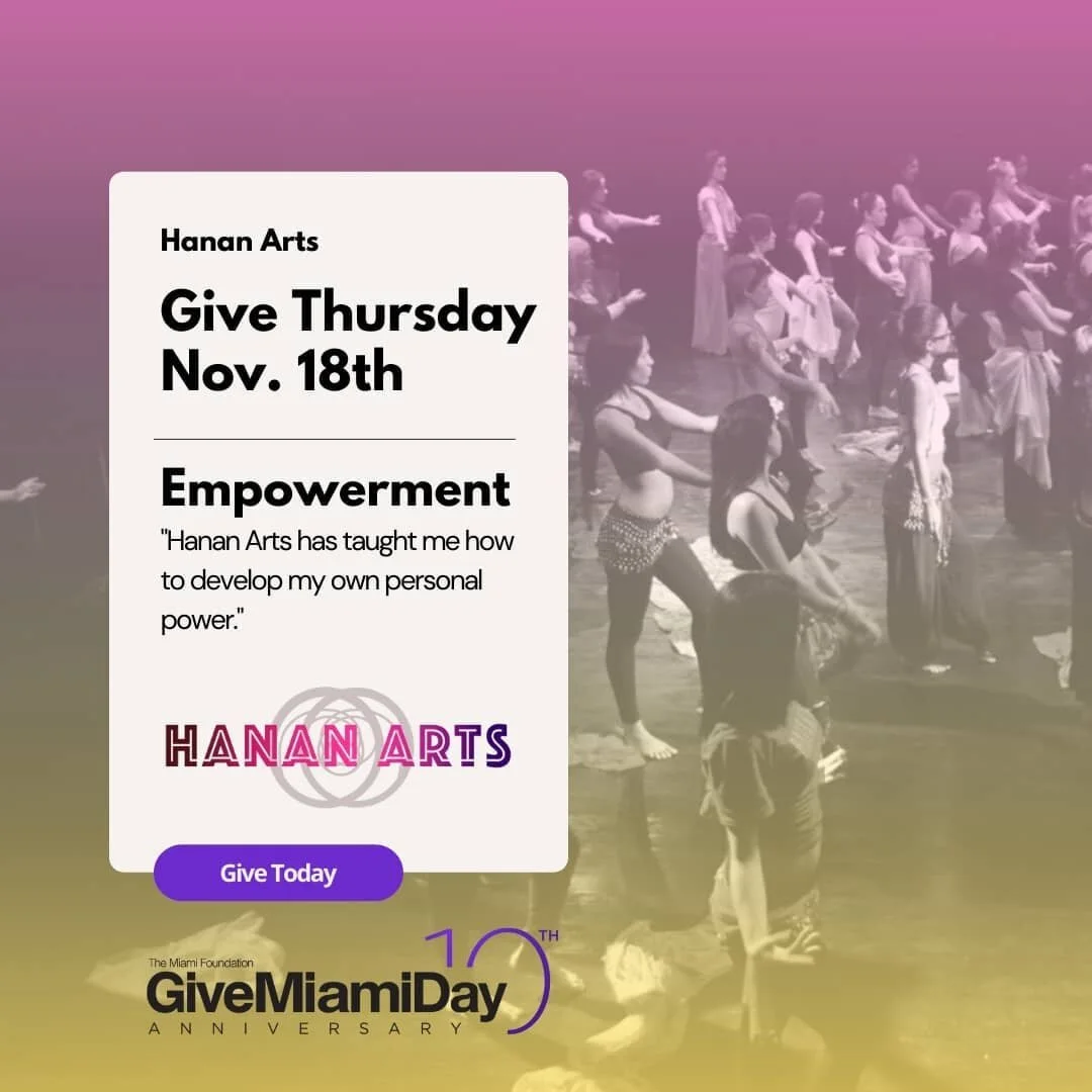 The Hanan Arts Board of Directors have joined together to help raise a portion of our $6000 goal for Give Miami Day 2021.
&nbsp;
Sandy Skelaney is our Board Chair and says, &quot;I give because in my work to end human trafficking, I know the impact o
