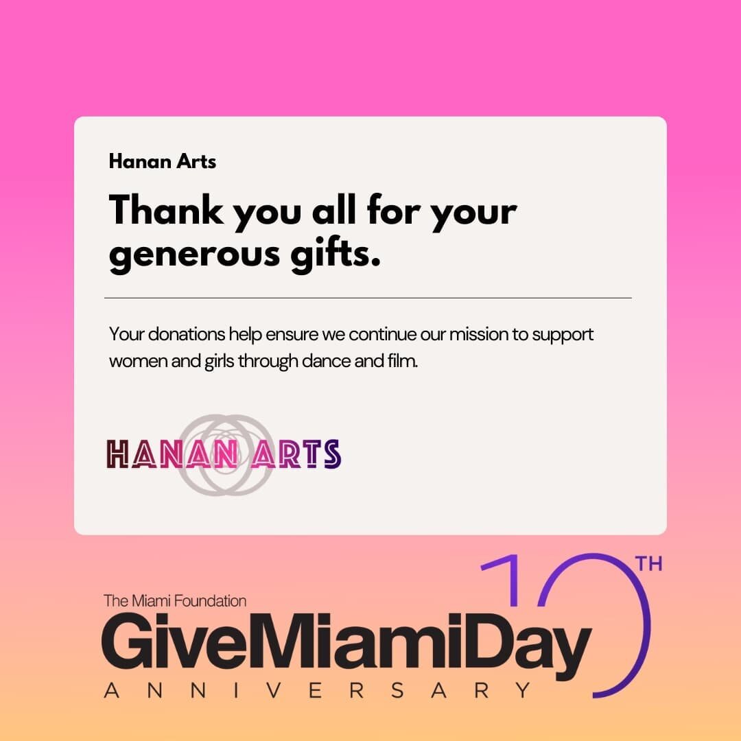 Thank you all to participated in giving last week for the Give Miami Day! Every gift goes towards continuing our mission and we are excited for next year's programs. Stay tuned!