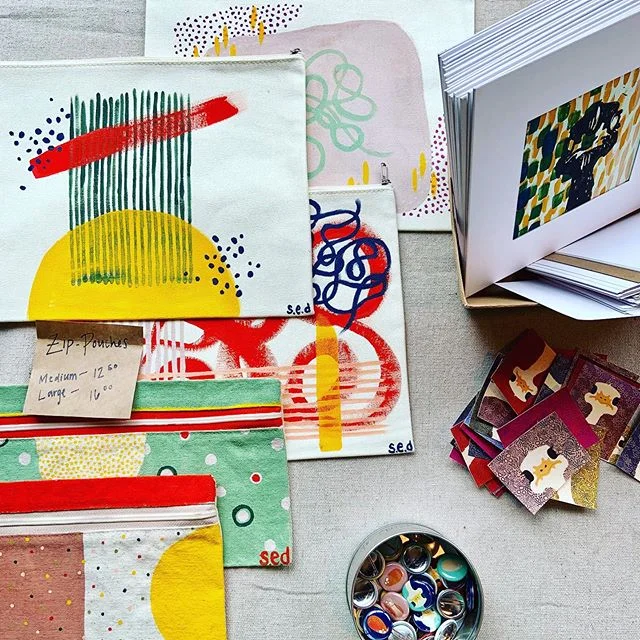 Breaking News: Pop up at @anthropologie  at Mosaic today and tomorrow from 12-3!!Come and pop on by my pop up!  #shoplocal #shoplocalfairfax #handmade #illustration #sed #sarahedowell #popupshop