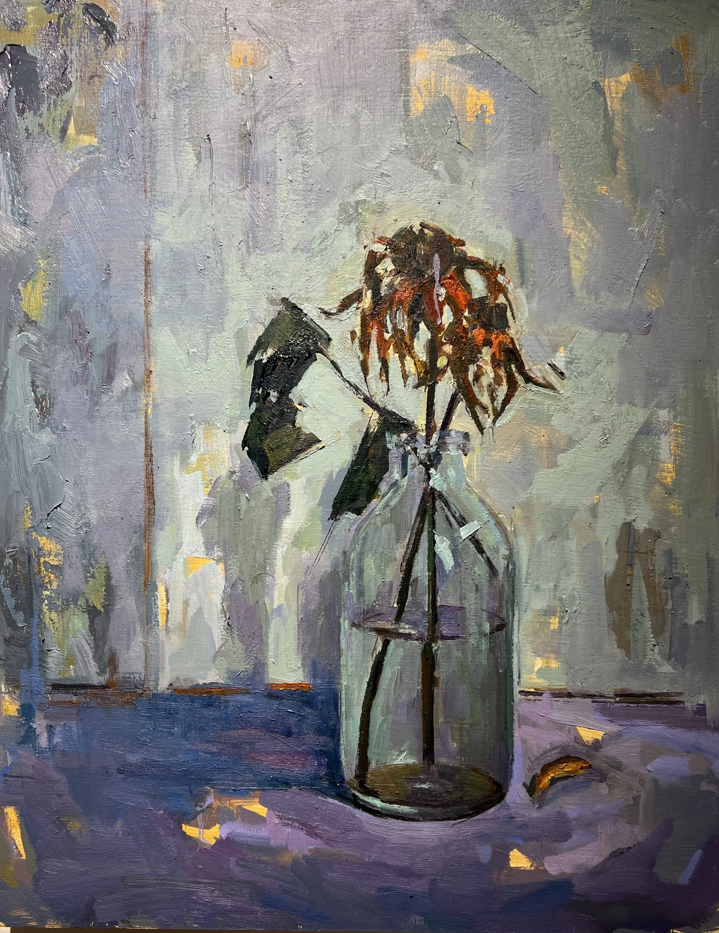 Life and Death II. Oil on wood panel, 18"x 24"