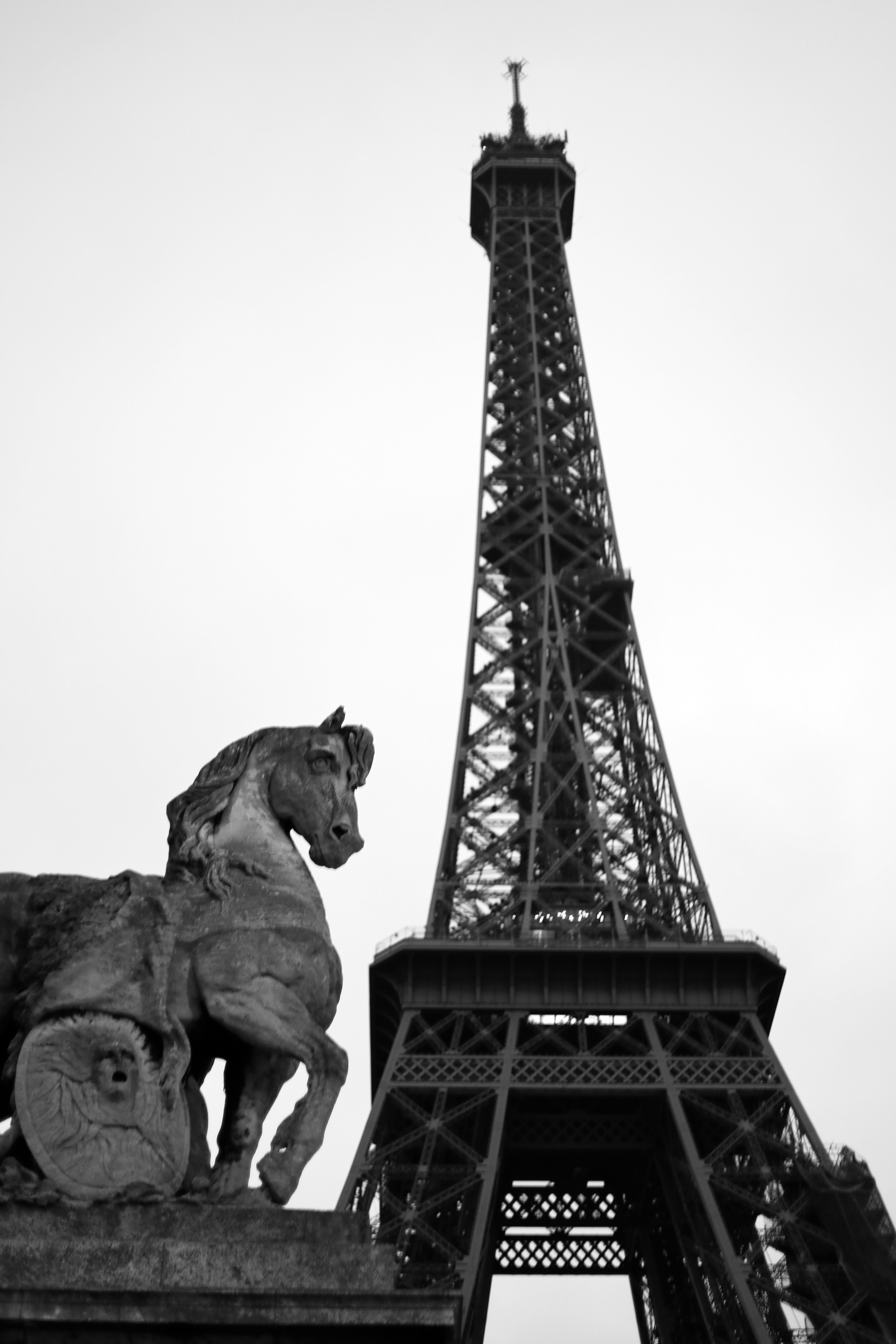 Horse statue under the Eiffel Tower, Paris, France https://www.ebay.com/itm/263679763929?ssPageName=STRK:MESELX:IT&_trksid=p3984.m1555.l2649