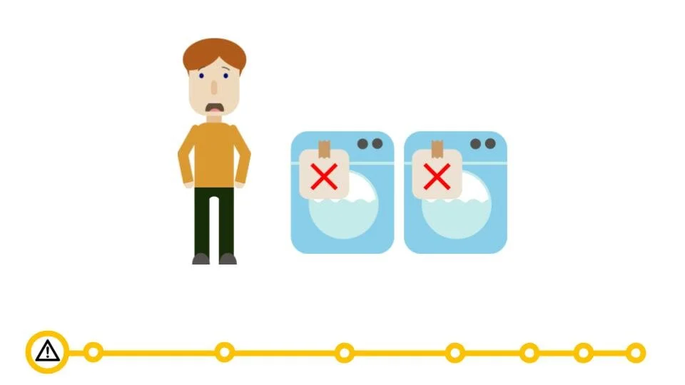  One Monday, Owen pops in on his downtown location and sees that two machines are out of order.    