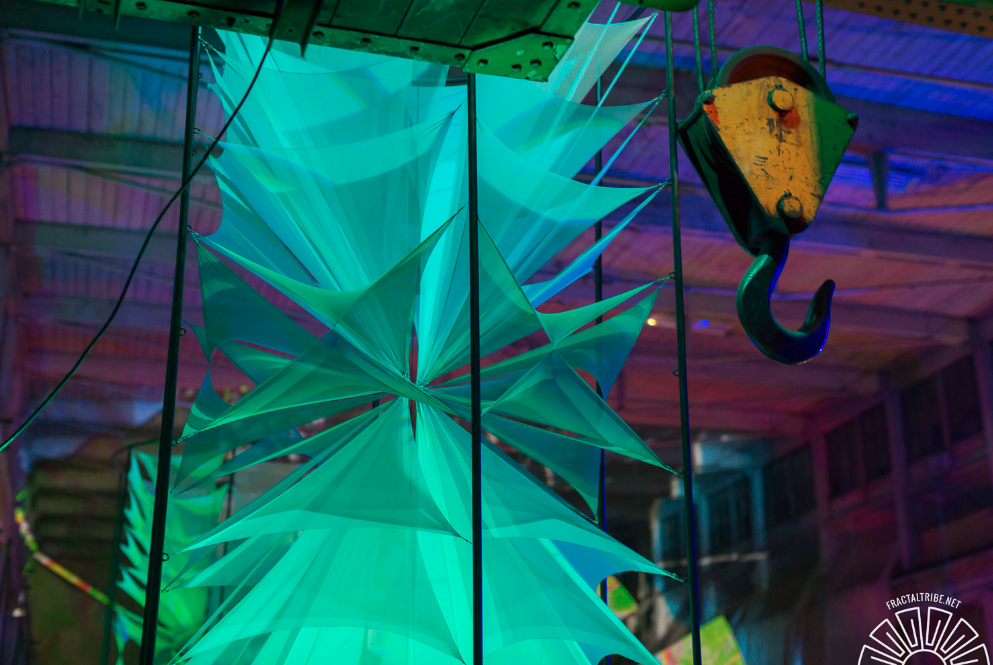 fabric art column