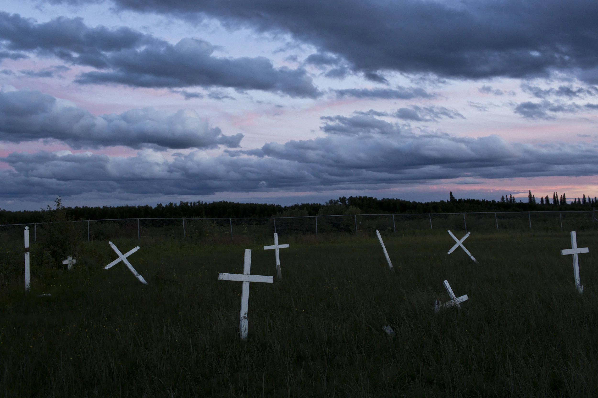 'People of the Parting Rocks' for The Pulitzer Centre on Crisis Reporting . The St. Mary's cemetary in Attawapiskat, Ontario.