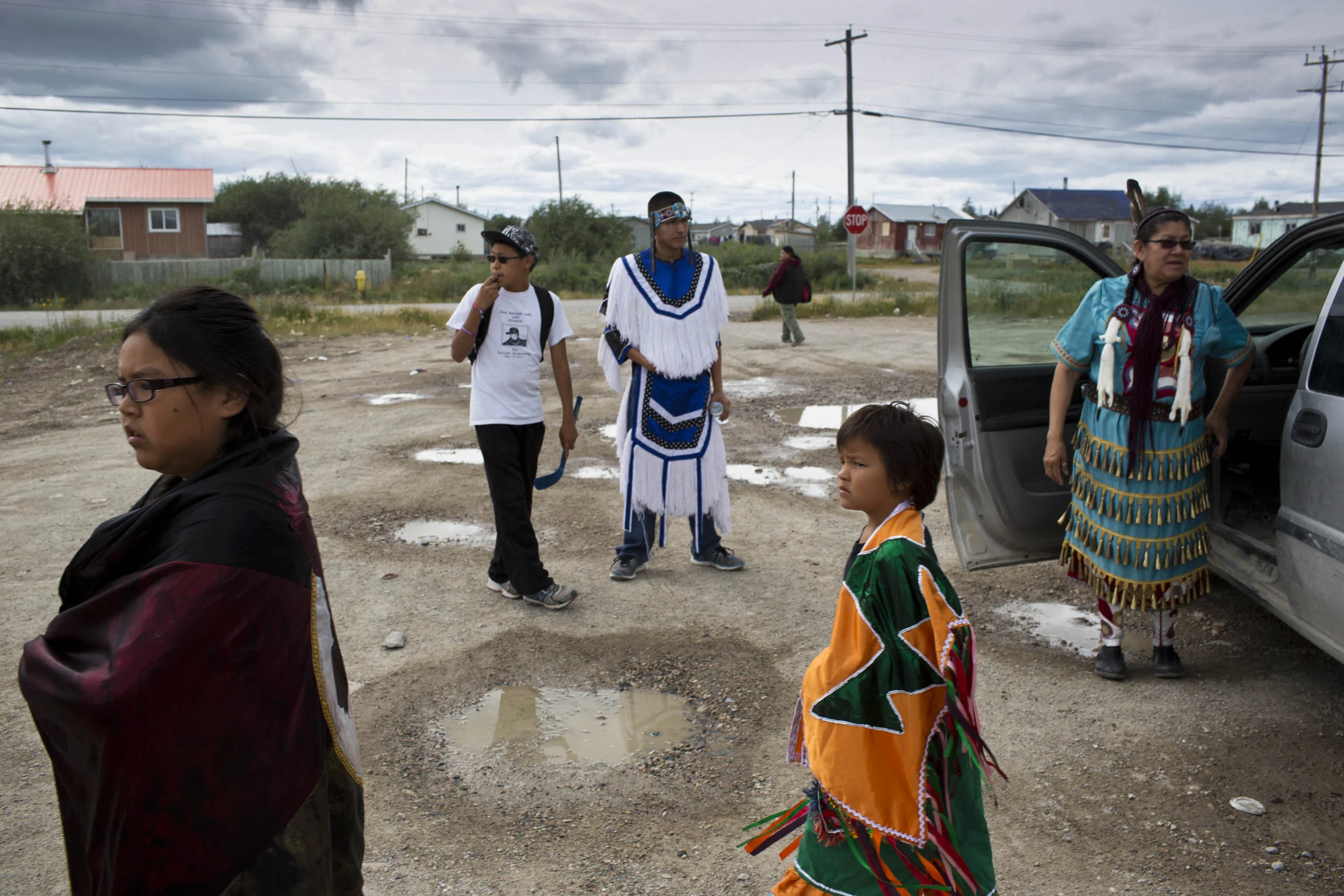 'People of the Parting Rocks' for The Pulitzer Centre on Crisis Reporting . Heading home after Pow Wow practice in Attawapiskat, Ontario.