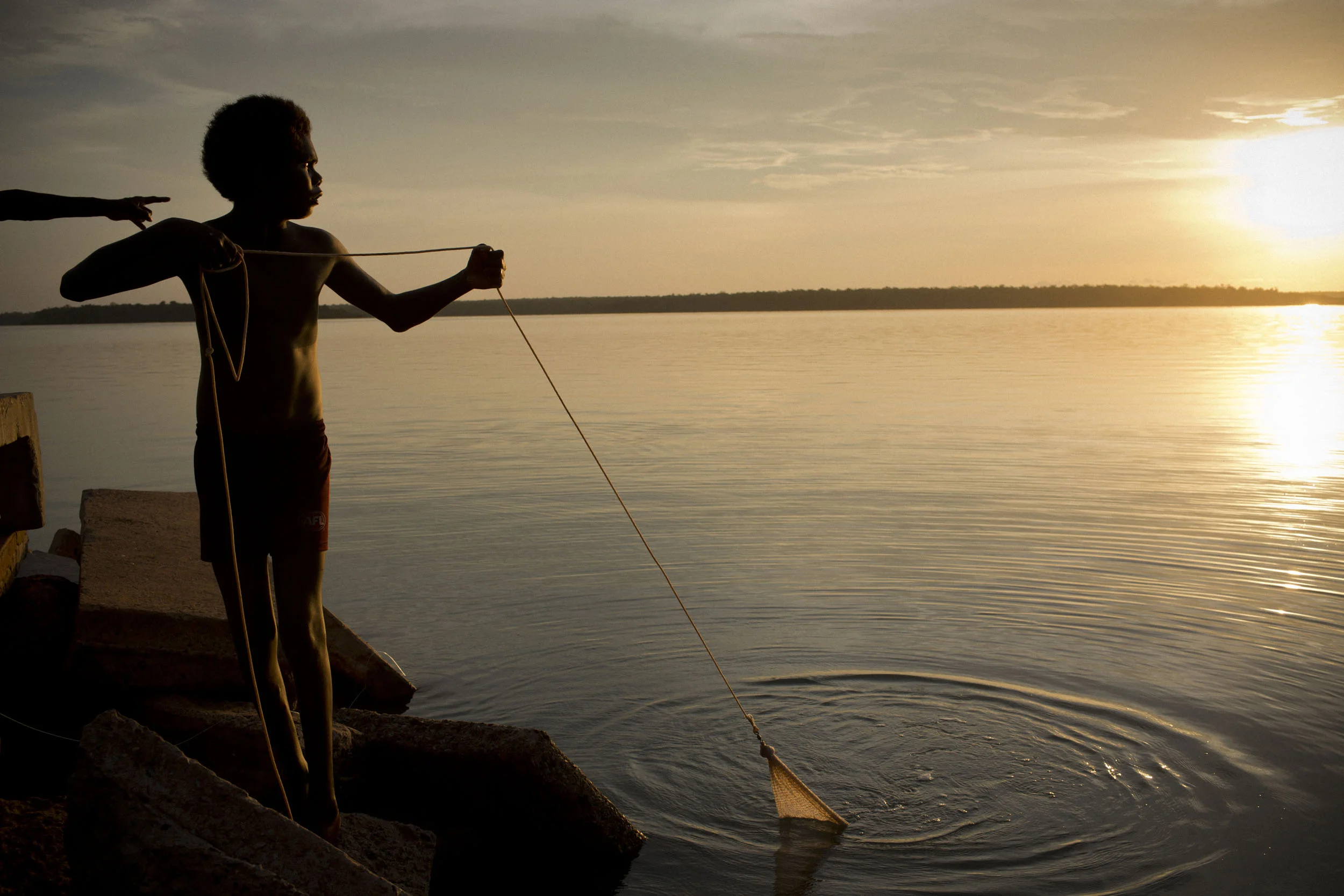 Fishing on the shore of Melville Island, Northern Territory.