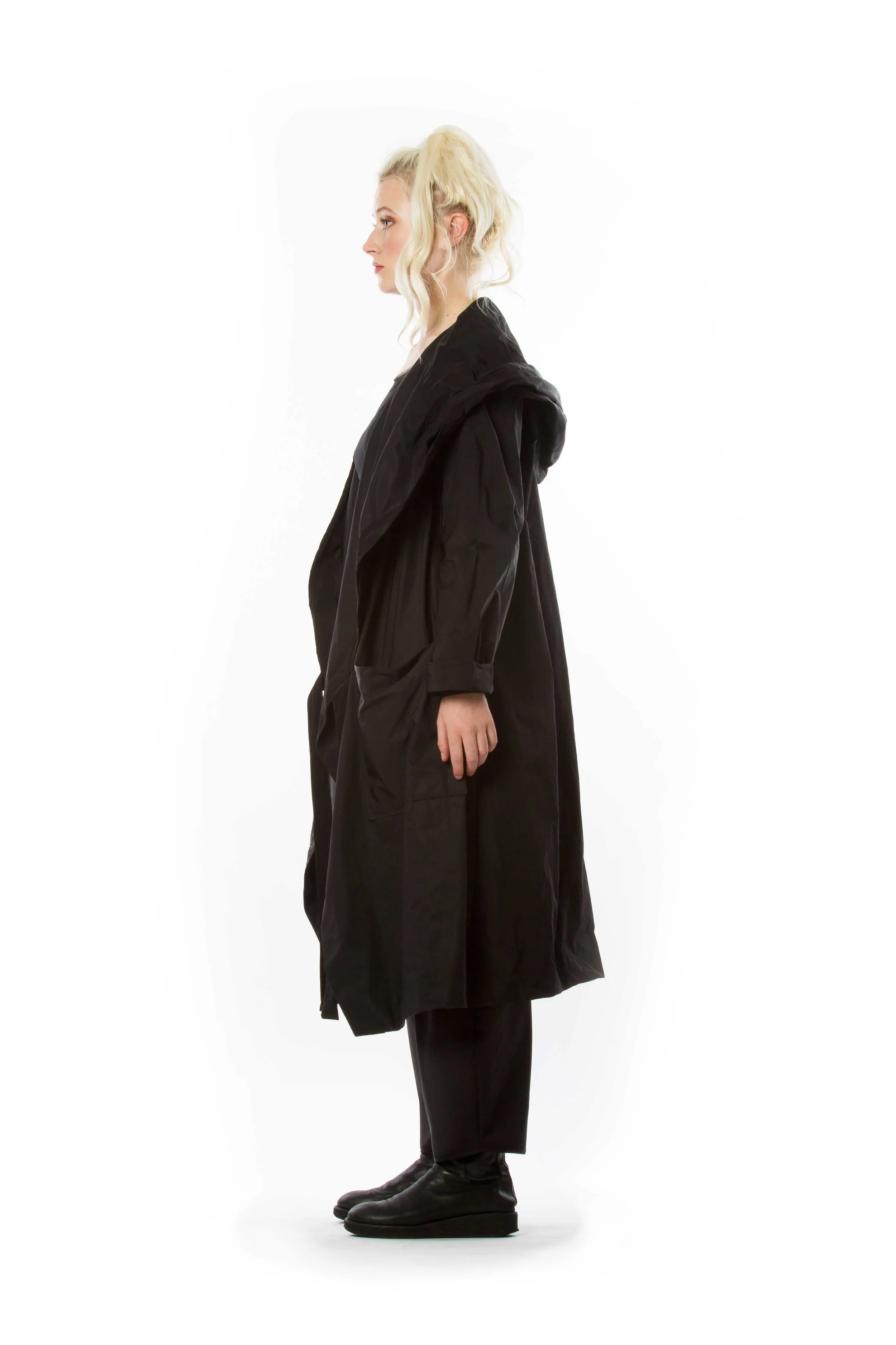 The Cupboard Diane Burkhardt Essential Singlet Essential Silk Mesh Shirt Sagi Taffeta Hooded Raincoat Harmonie Pant Side 1.jpg