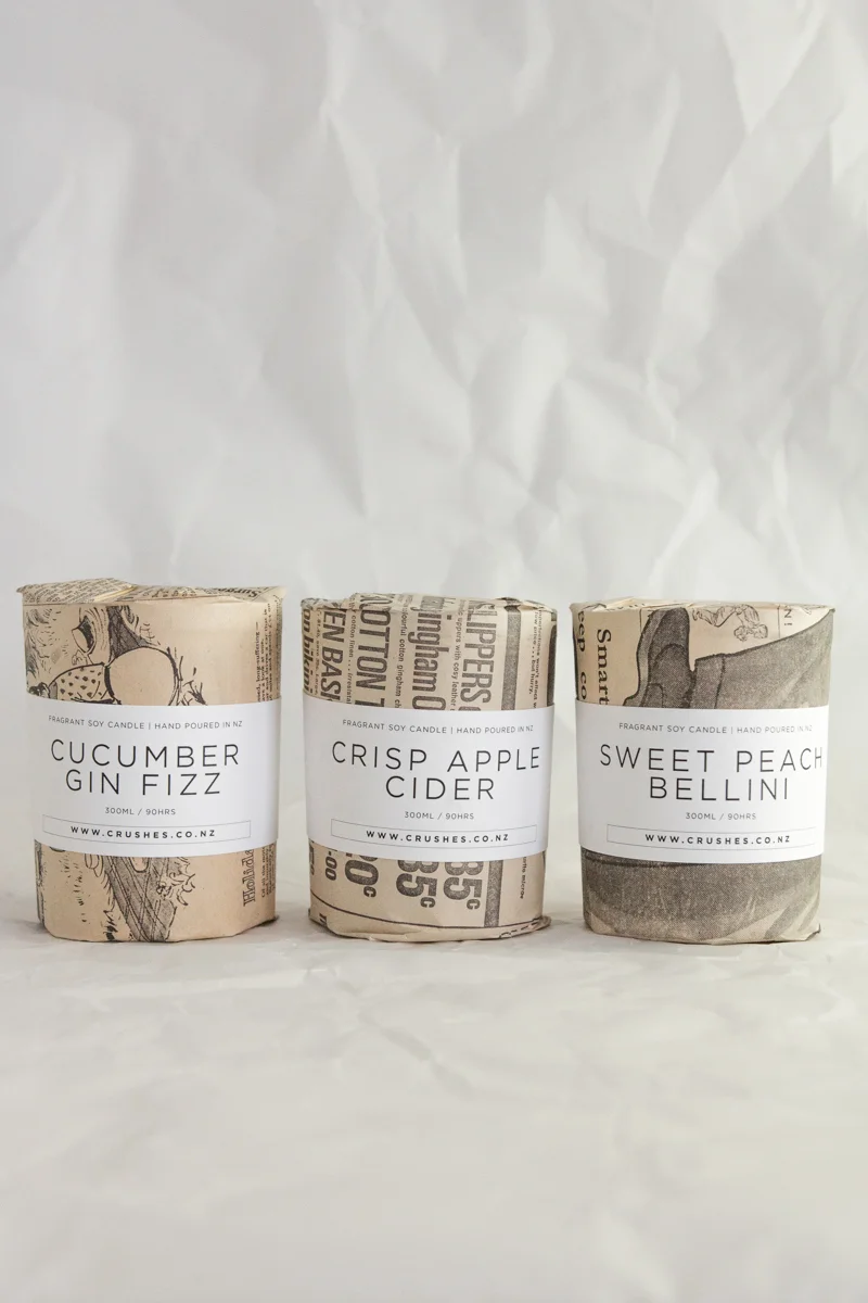 Vintage Newspaper Candles - Crushes - The Cupboard.jpg