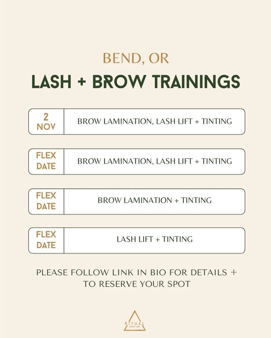 &bull; Are you looking to add new services to your menu? It&rsquo;s time to level up your business with a Lash Lift, Brow Lamination + Tinting training! 

All the courses offered consist of a unique curriculum designed to jumpstart your career as a l
