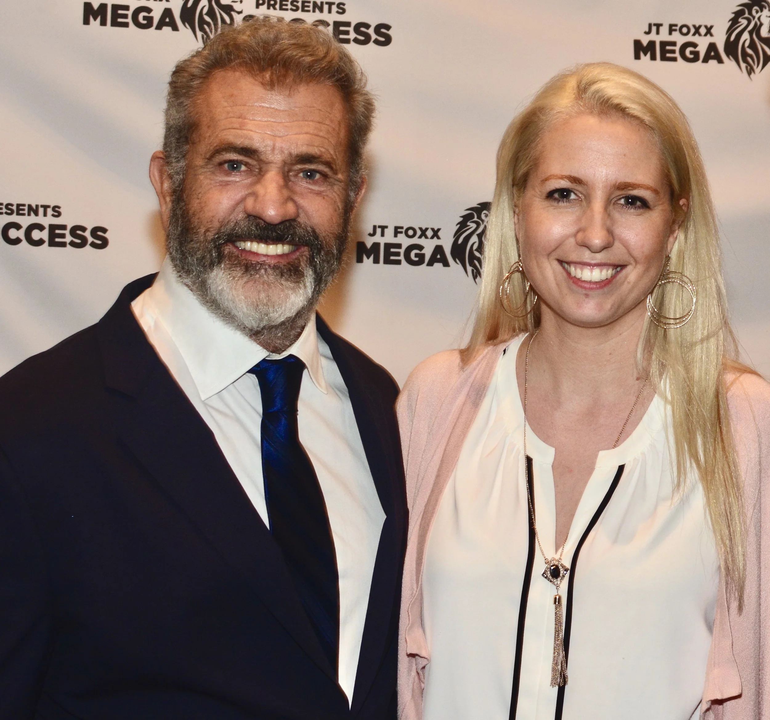 Emi Golding, Celebrity Psychologist, with Mel Gibson, Hollywood Actor, Director and Producer