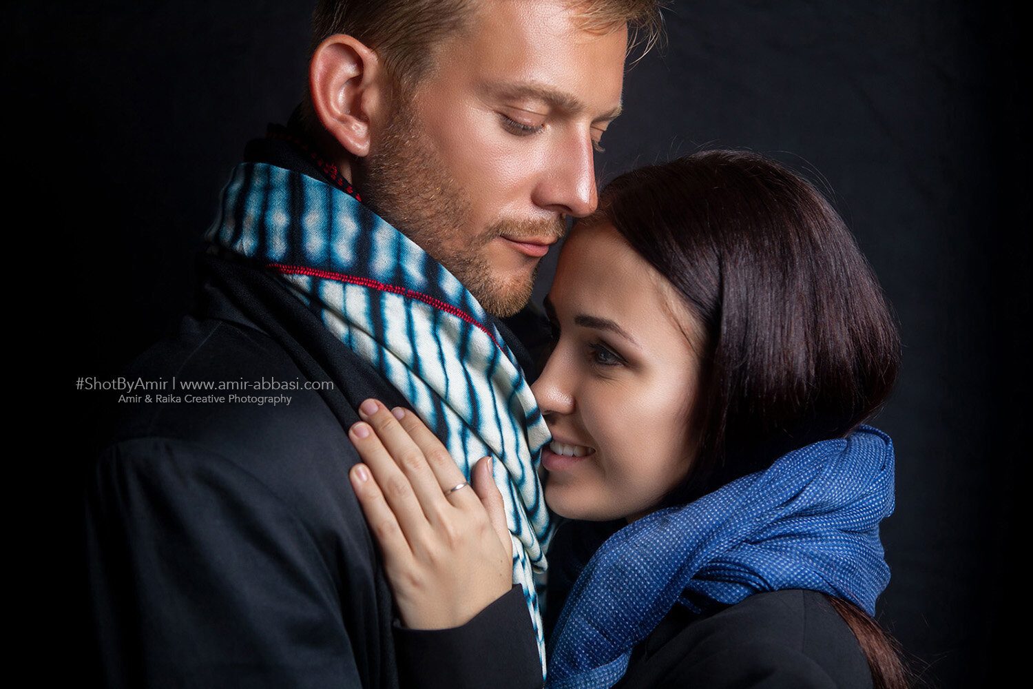 Scarves for him and her. Editorial fashion photoshoot in Mumbai