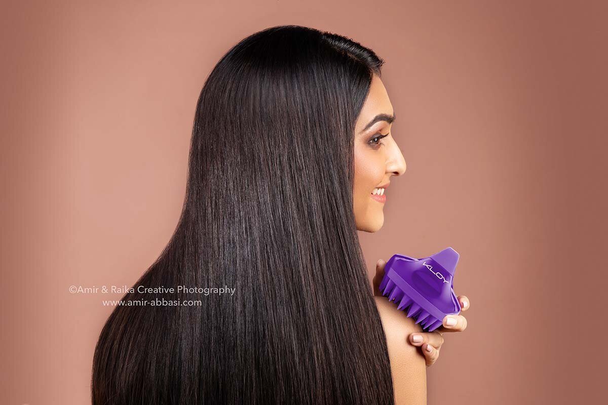 Hair beauty photoshoot for shampoo brush brand in Mumbai