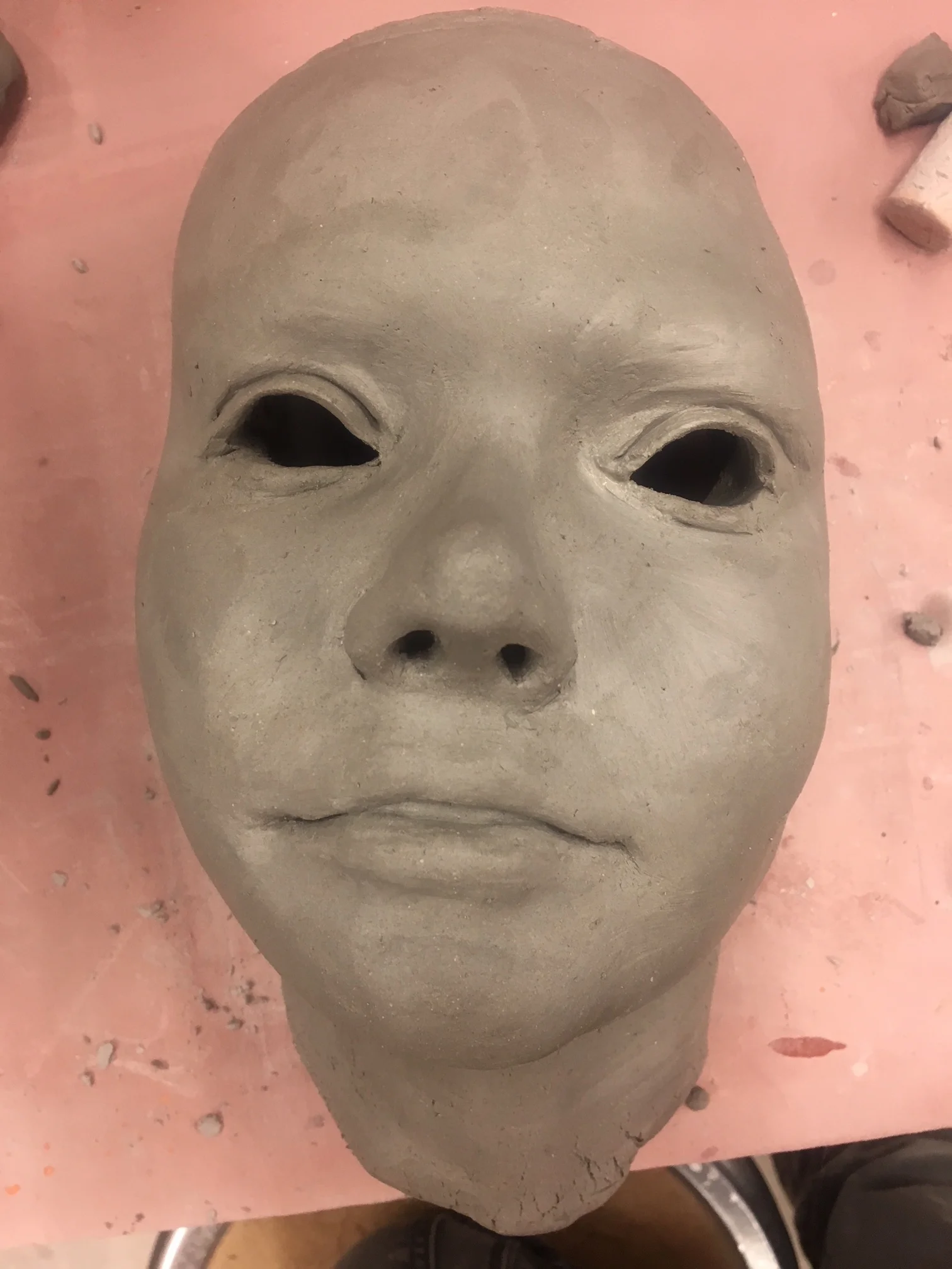 Fresh out of the press mold, eyes opened.