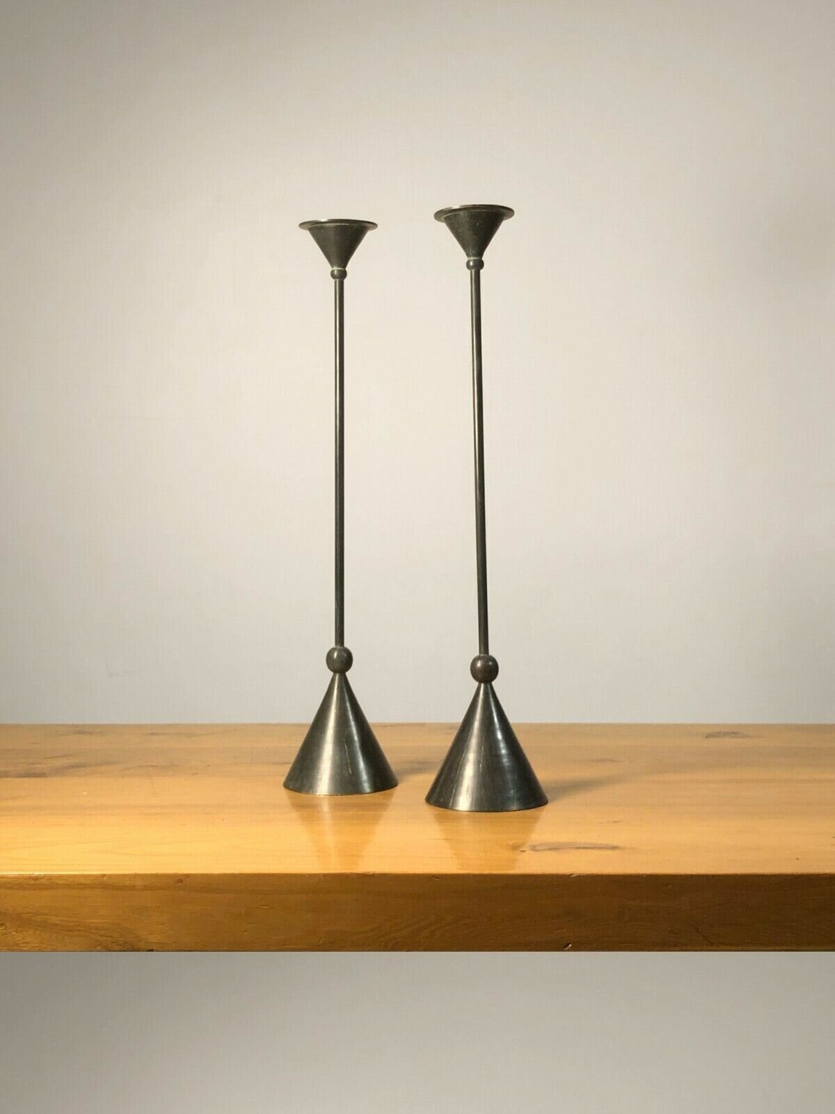 Pair of 1980s candle sticks