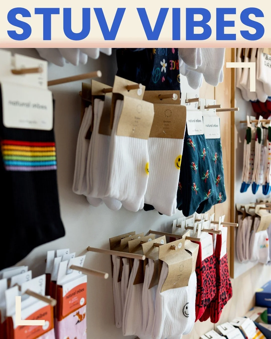 Origineel, kleurrijk &amp; altijd een goed idee: funky sokken, voor jezelf of als cadeautje 🎁

Want leuke voeten = good mood gegarandeerd!

👉 We zijn open van dinsdag tot en met zaterdag, spring gerust eens binnen!
-
STUV | Feel-good conceptstore
✨