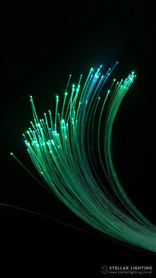 Fibre optic lighting kit with green fibre optic bundle for