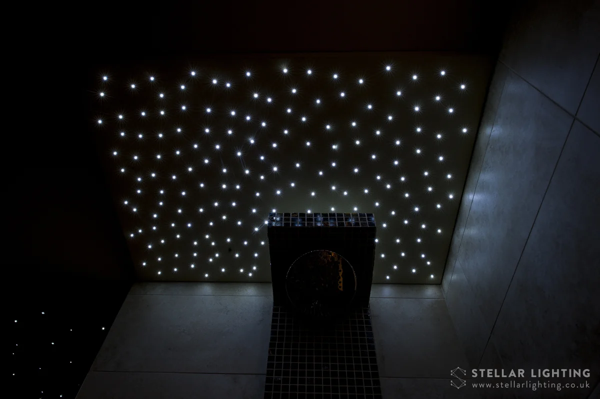 LED star ceiling - shower mood lighting