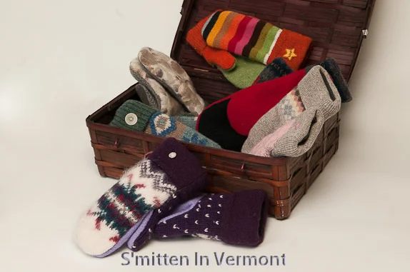 felted wool mittens