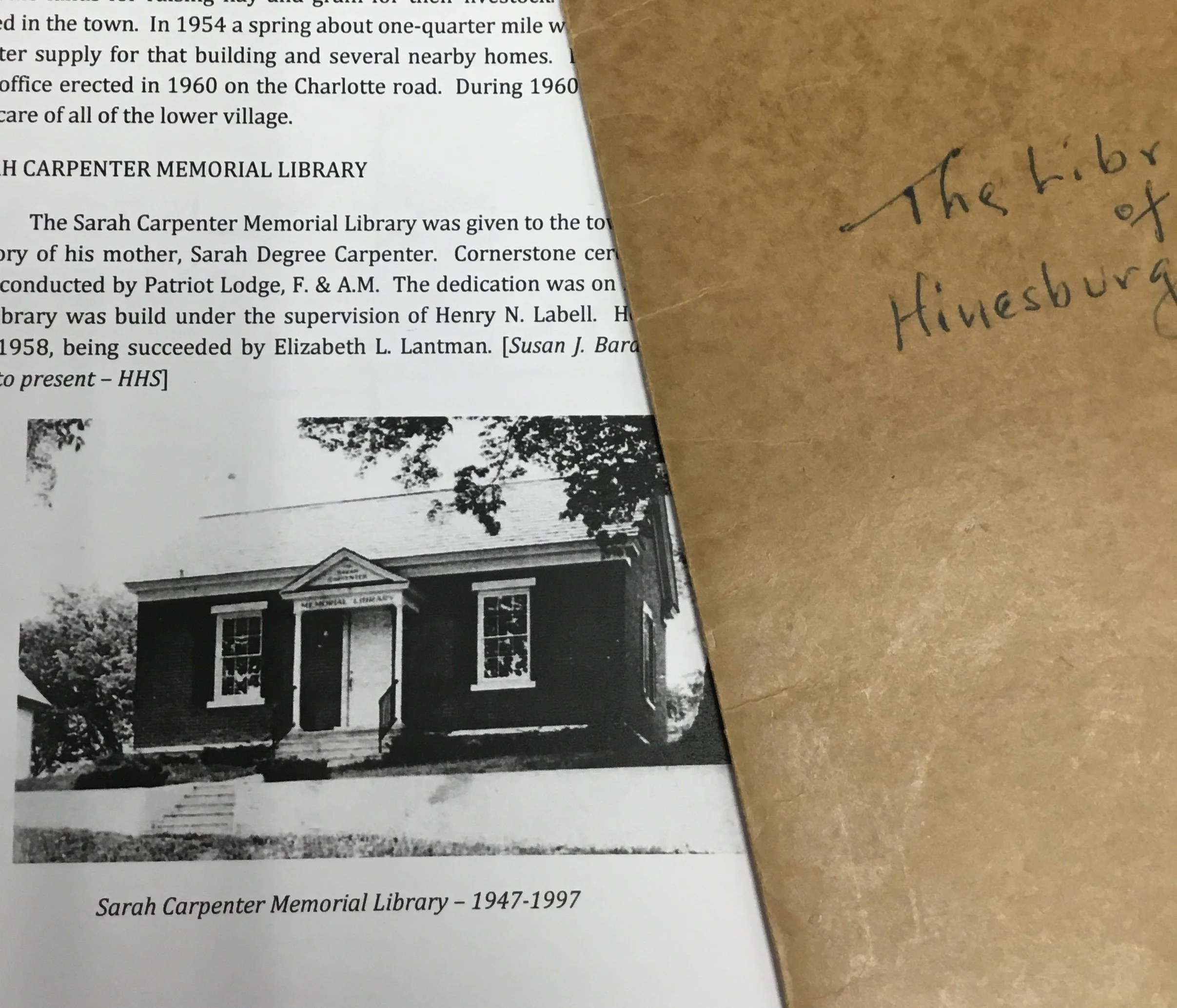 History of Hinesburg’s Libraries