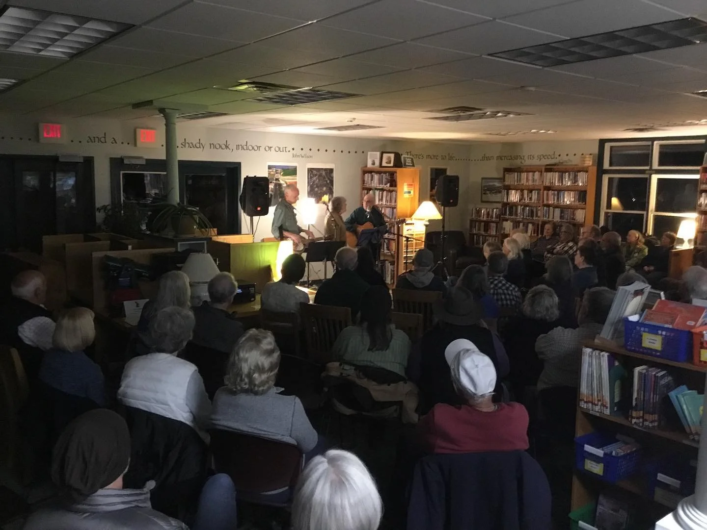 What fantastic show tonight!  Thank you Jody Albright, John Penoyar, and Todd Sagar for sharing your talents with us and for supporting the library.  And thanks to everyone who came out to hear the music.  It was great to be in your company. #library