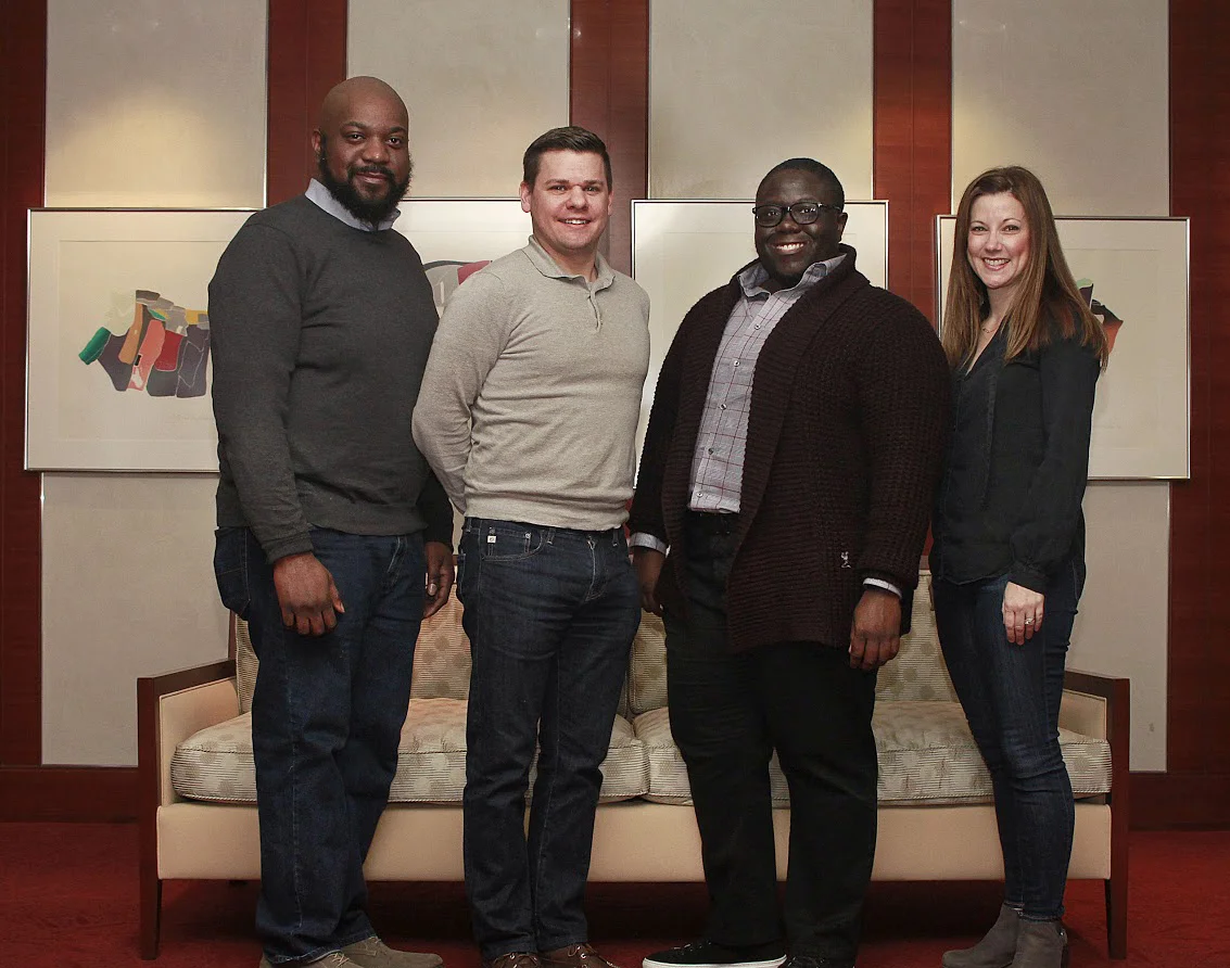 Community Engagement Committee - (from L -R) Javier Brown, Michael Caston, Percy Brown, Jen Slipakoff