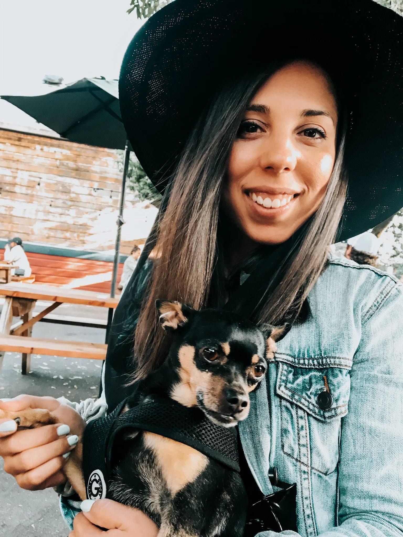 Photo, Alexia with her dog