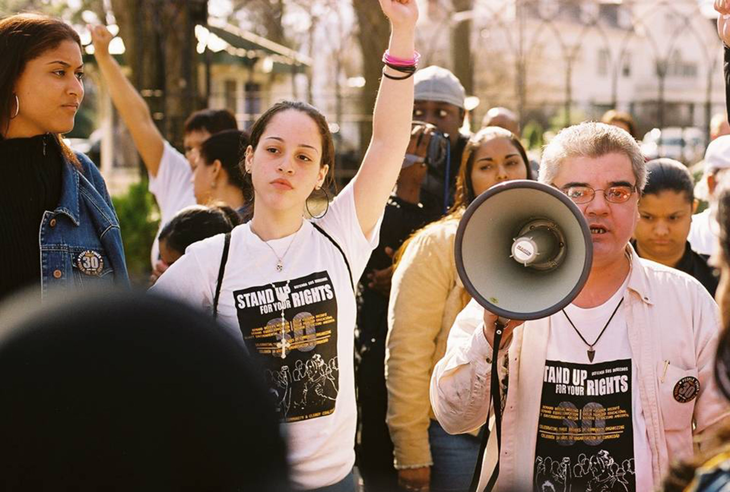 Ronn Jordan and Jackie Torres leading a rally.jpg