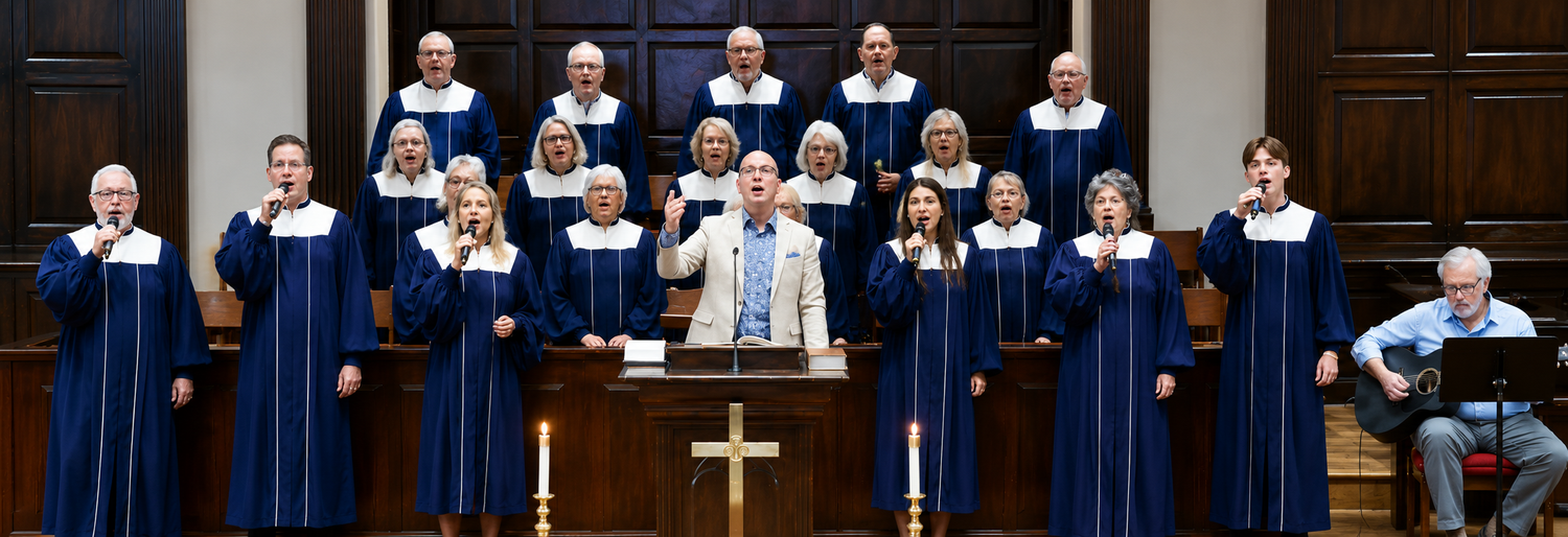 FBC Mooresville choir members singing together