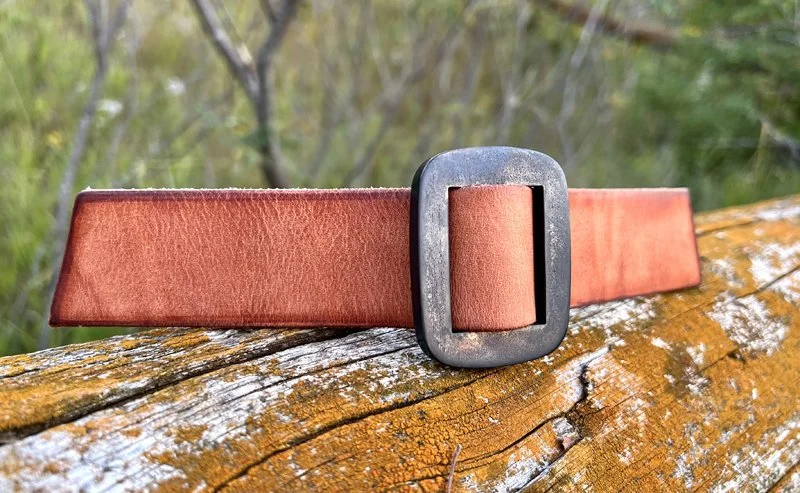 HIDESMAN Belt - Sandstone/Blackened Cold Rolled Steel