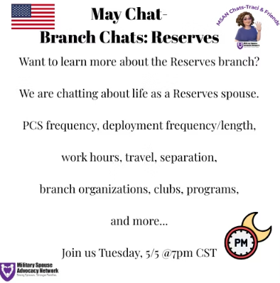 May Chatting w/Traci & Friends-Reserves Branch (EVENING CHAT)