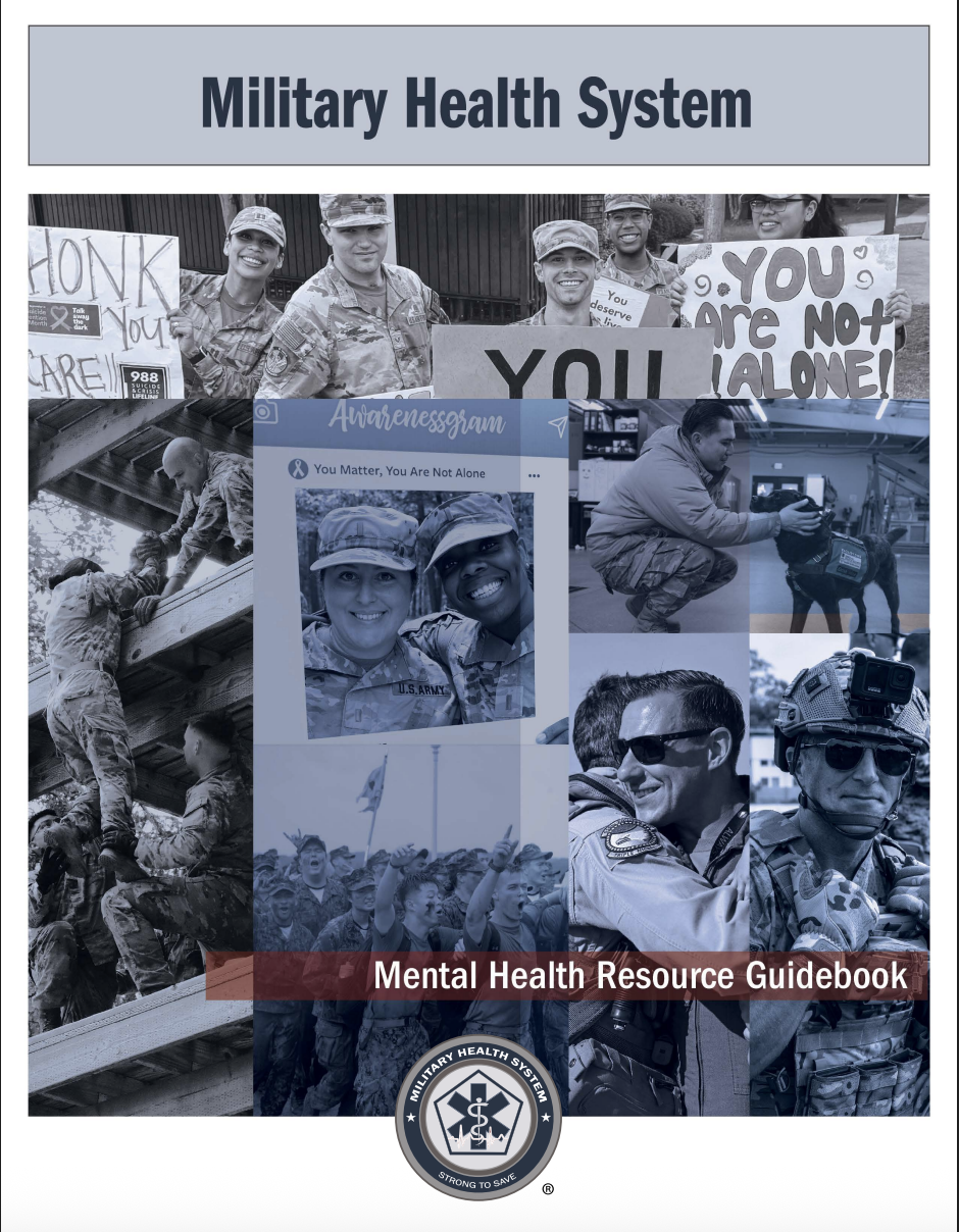 MILITARY health system mental health resource guidebook cover