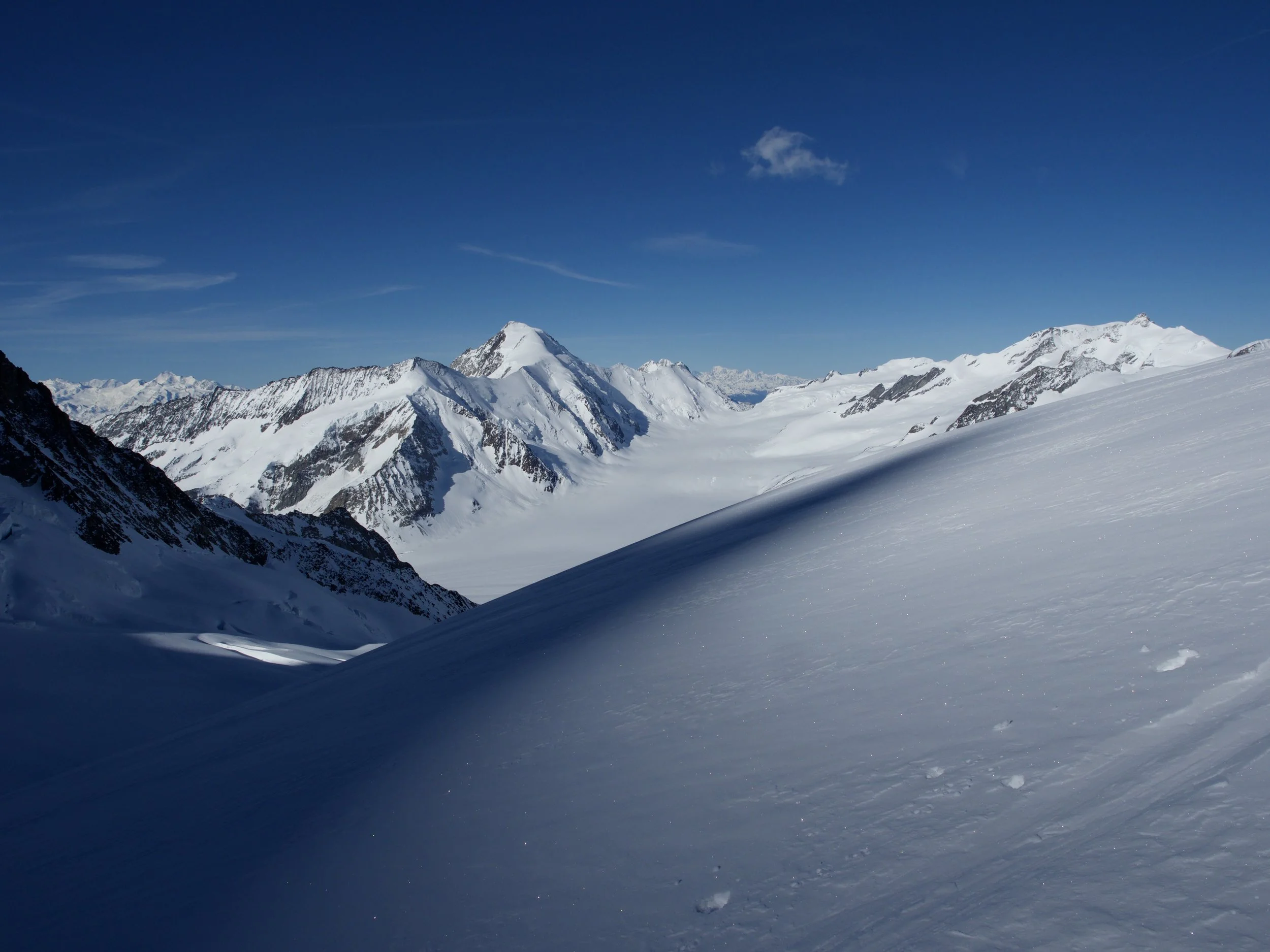 Auffahrt Skitouren Konkordiahütten