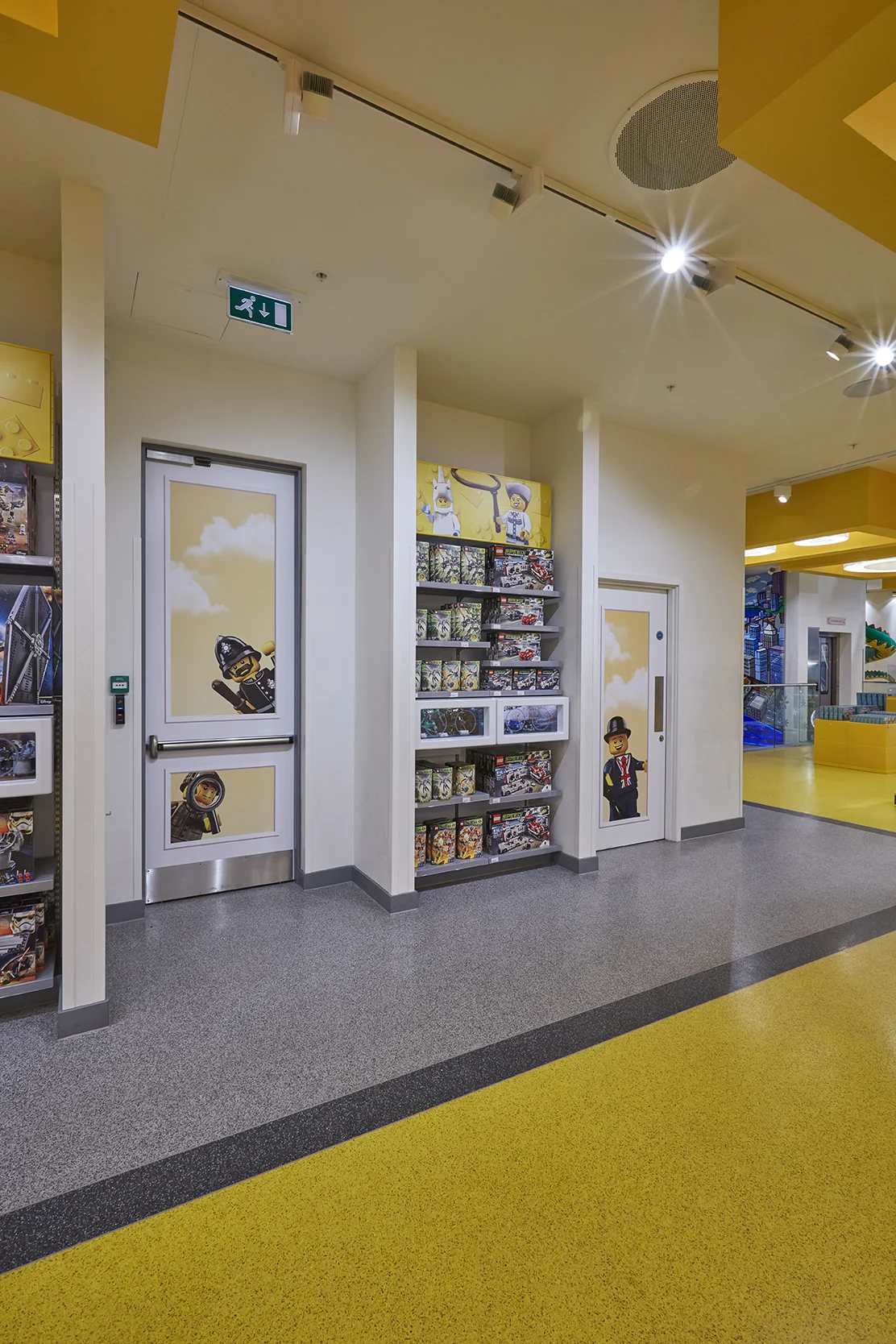 Instore Exit doors with LEGO vinyls over sections