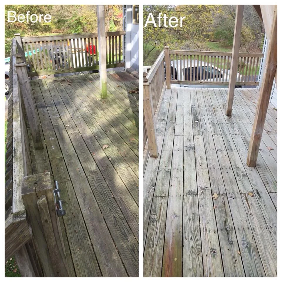 We made this slippery, green covered deck the perfect party spot for the summer!