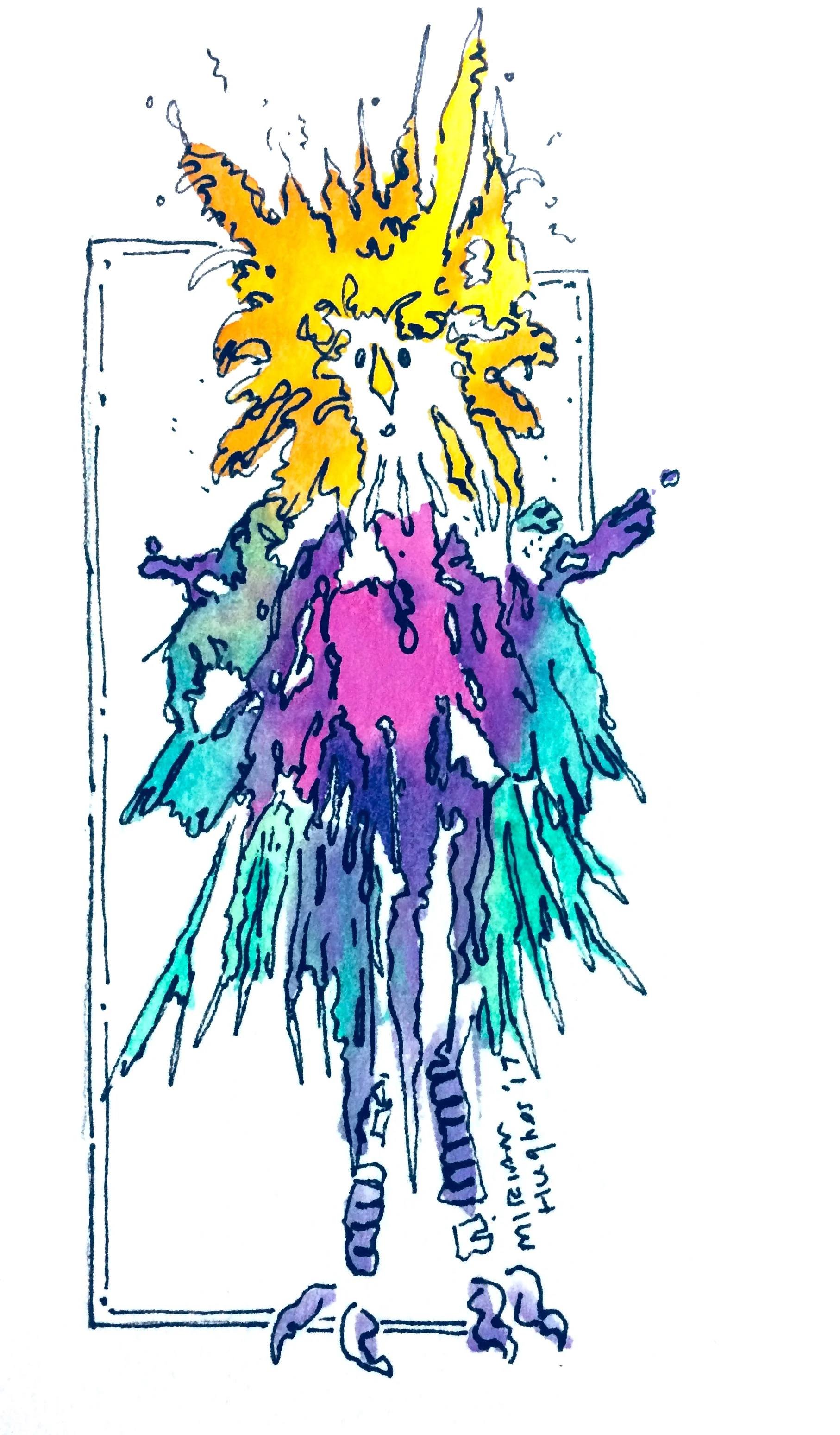 Chicken with Yellow Hair