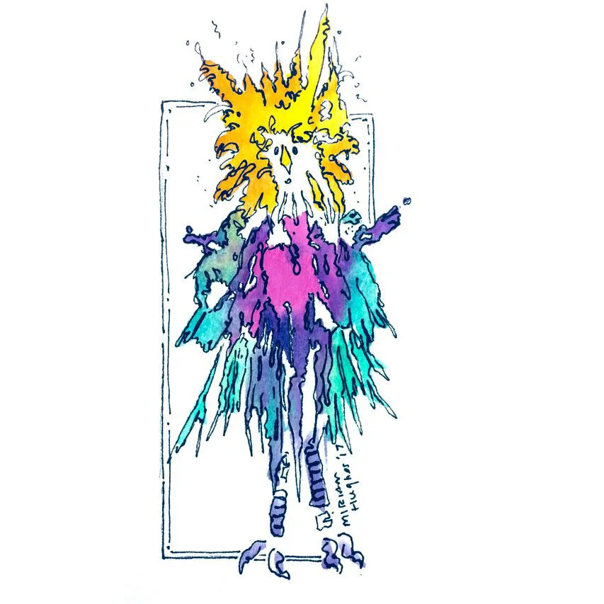 Crazy Chicken Watercolor Class