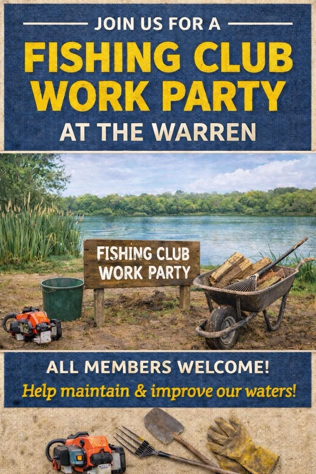WORK PARTY AT THE WARREN