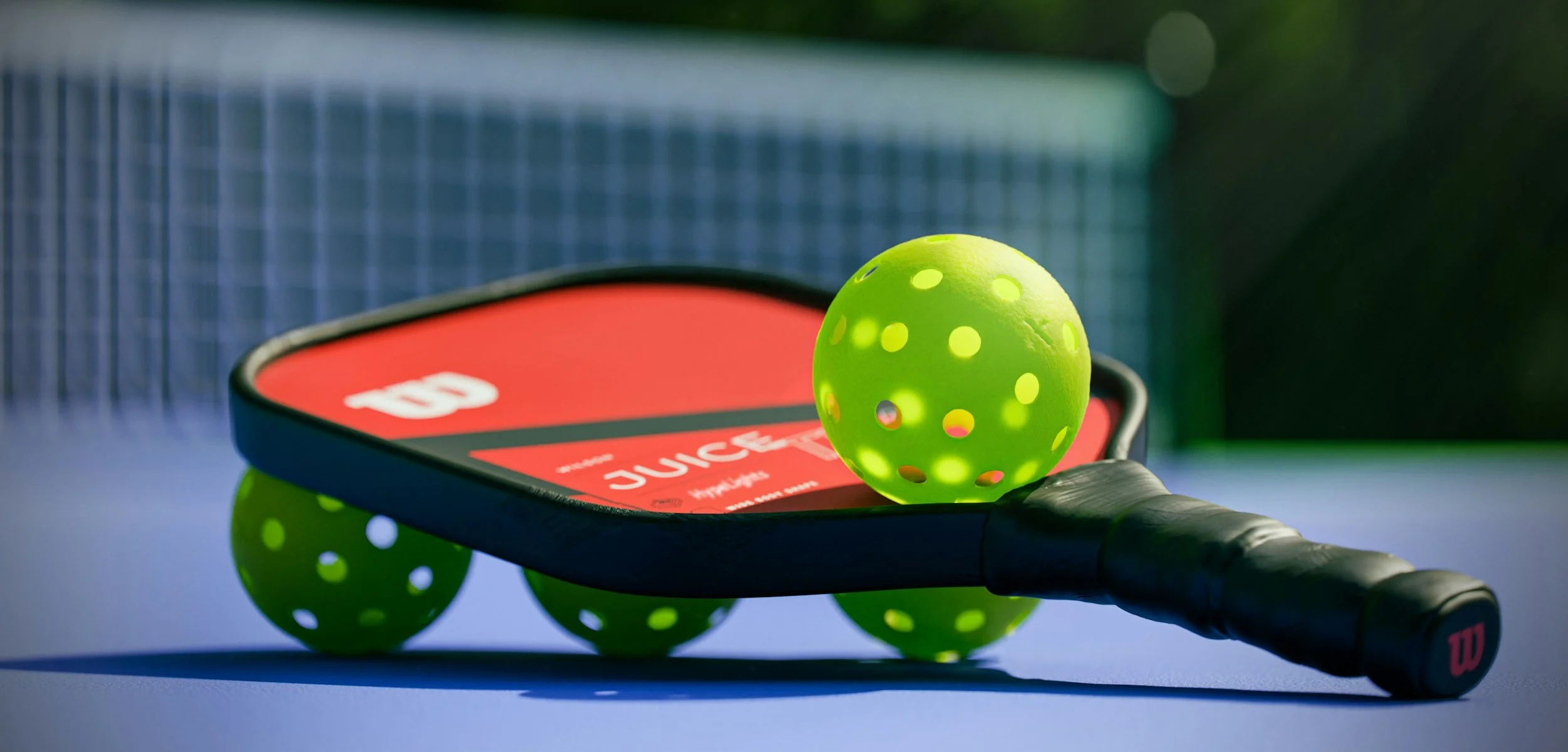 net and paddles available for pickleball