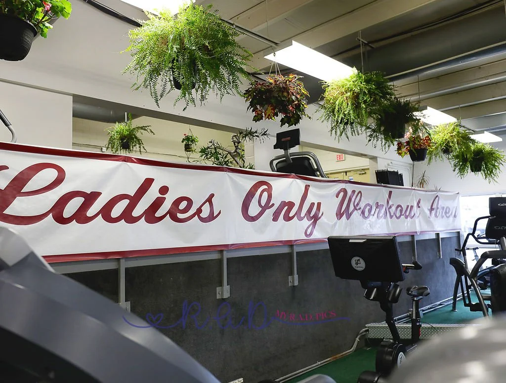 women's only workout area as seen from the entrance