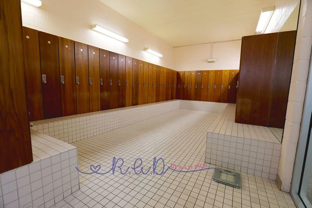 lockers, showers, changing area