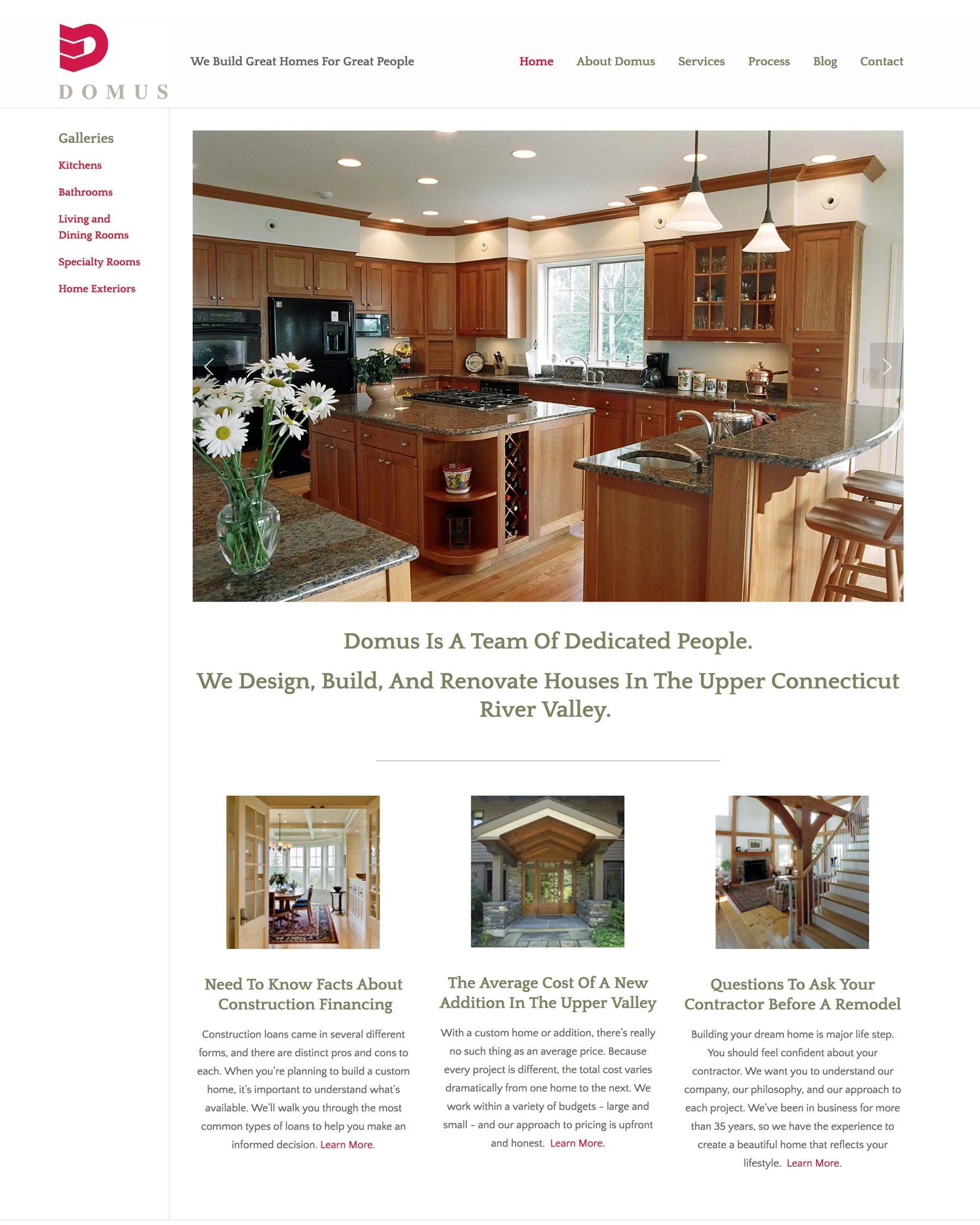 Website Homepage Example
