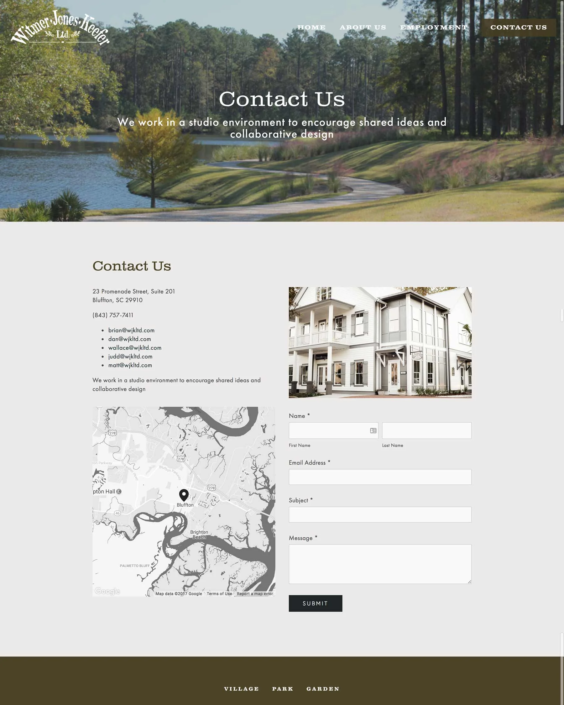 Contact Us Webpage Example